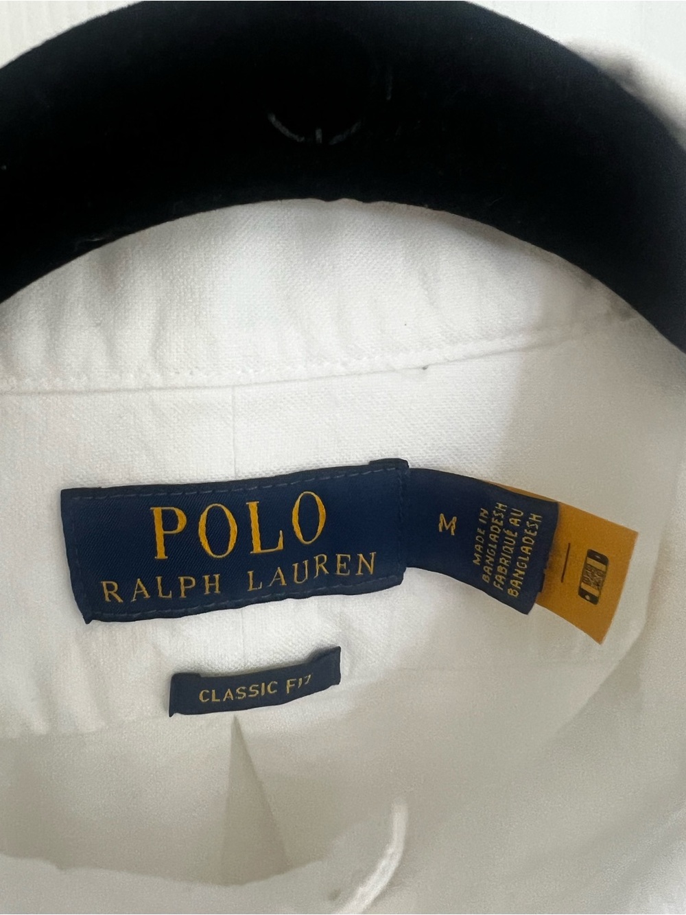 Ralph Lauren White Long-Sleeve Button-Down Shirt with Brown Logo - Picture 4 of 9